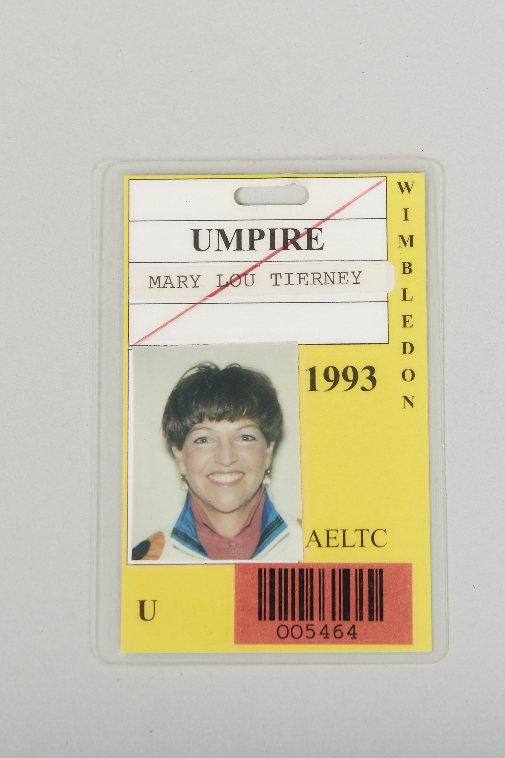 Wimbledon Umpire Identification Card,1993